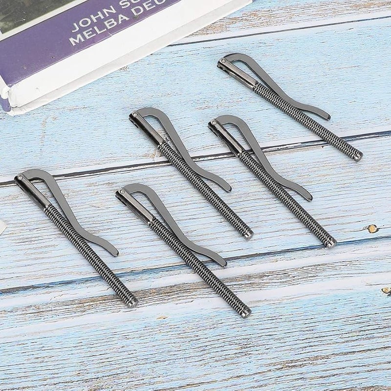 Respicefinem Money Clip 5 Pack Black Electroplated Steel High Hardness Spring 85Mm For Leather Wallet - Image 2